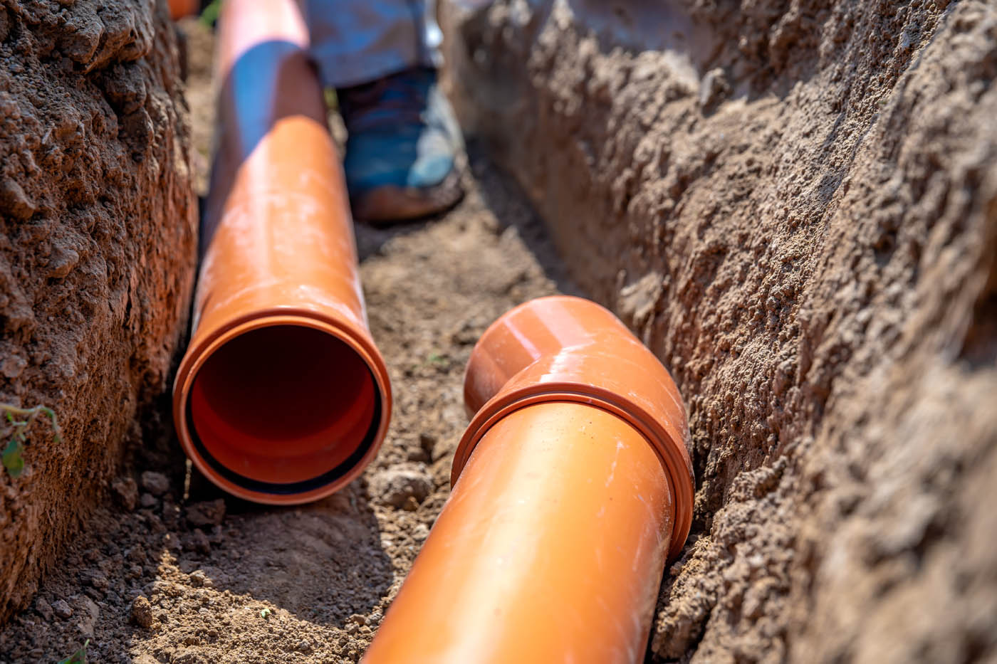 An image of pipes that are used in outside plumbing that WyattWorks North Charlotte can help install, repair, and more.