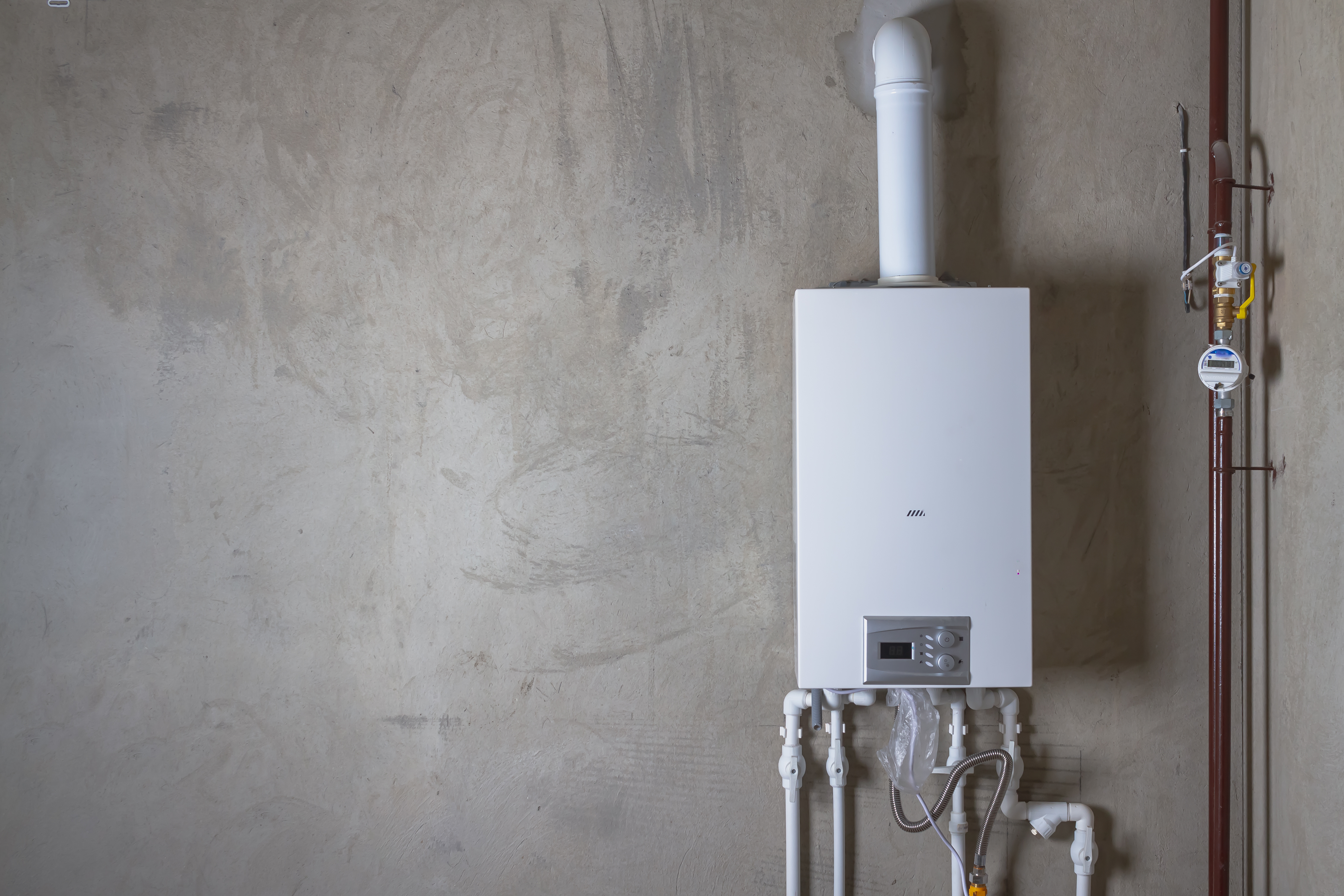 An image of a tankless system - WyattWorks offers tankless water heater service in Ohio & North Carolina.