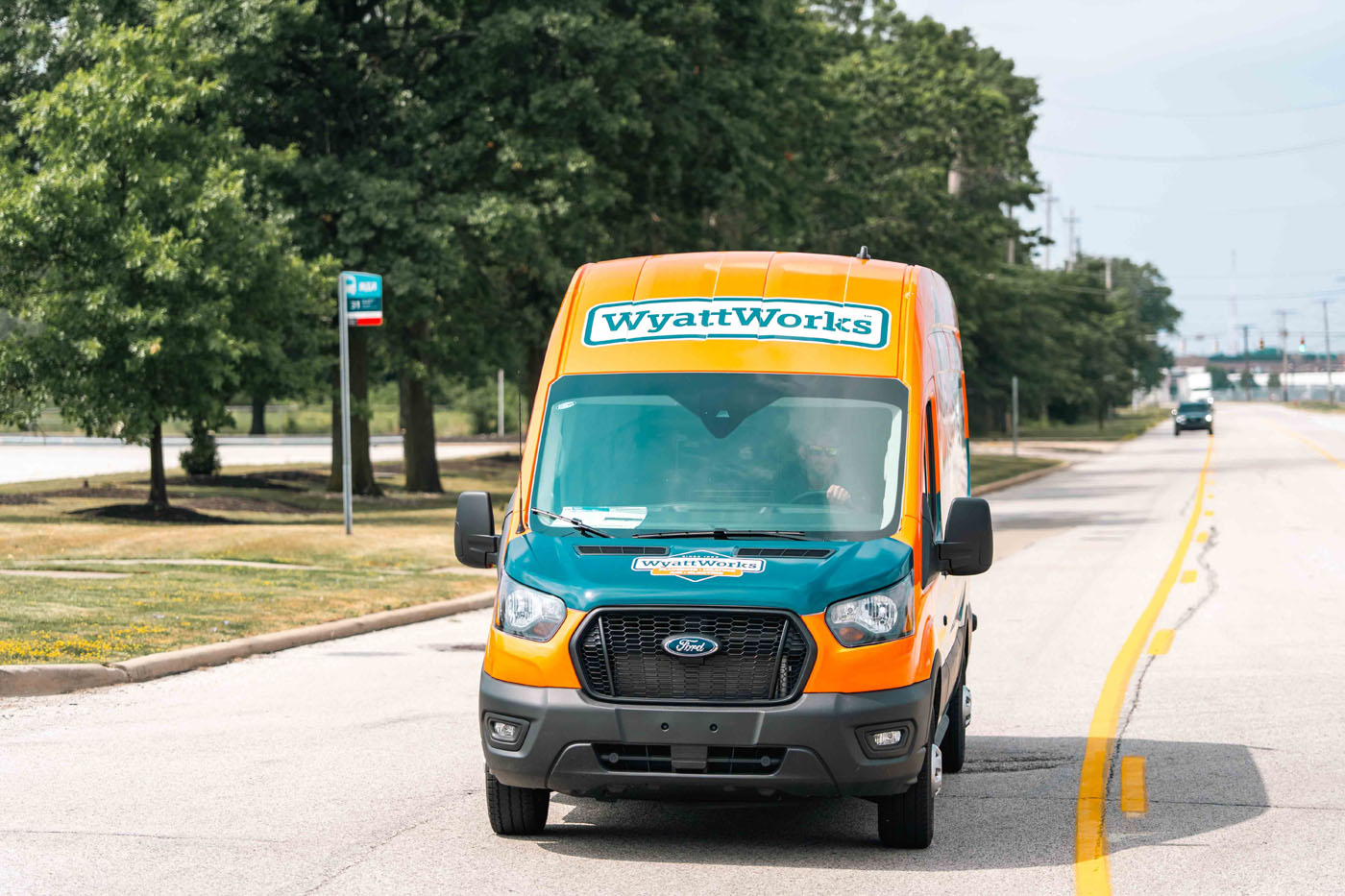 A WyattWorks Plumbing service vehicle in Ohio & North Carolina.