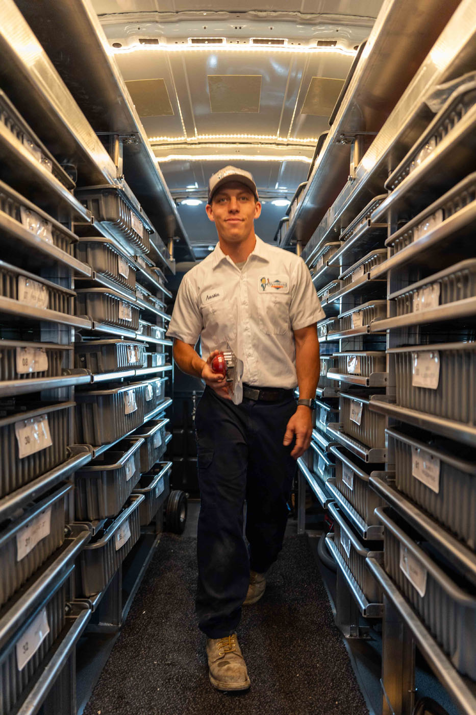 A WyattWorks North Charlotte contractor contractor ready to perform drain cleaning services in Huntersville, NC.